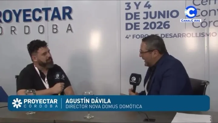Agustín Dávila, director de Nova Domus, entrevistado por Canal C en Proyectar Córdoba 2026